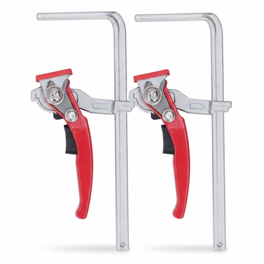 2pcs-carbon-steel-ratcheting-table-clamp-530-lbs-clamping-force-quick-ratchet-mechanism-quick-release-clamp-track-saw-clamp