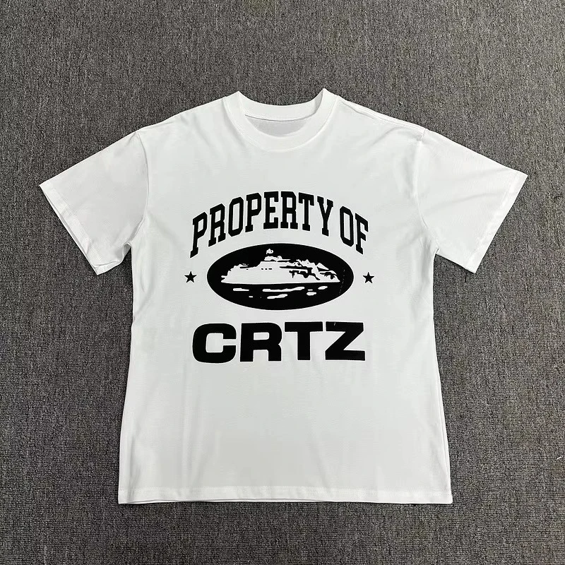

Summer Corteiz Alcatraz Collection T-shirt Street Hip Hop Men's Printed T-shirt Street Wear 100% Cotton Loose Top Breathable