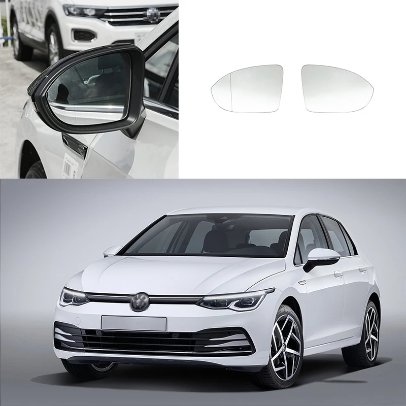 Beheiztes Auto-Seitenspiegelglas für VW Golf 8 MK8 VIII GTI R 2021 2022 2023, Rückspiegel links rechts ersetzen