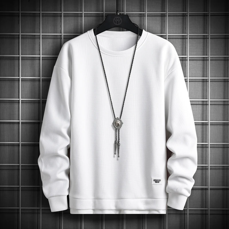 2024 Spring Waffler Hoodie Men Hip Hop Sweatshirt Streetwear Casual Fashion Men Clothing Korean Harajuku Loose Pullover Hoodies