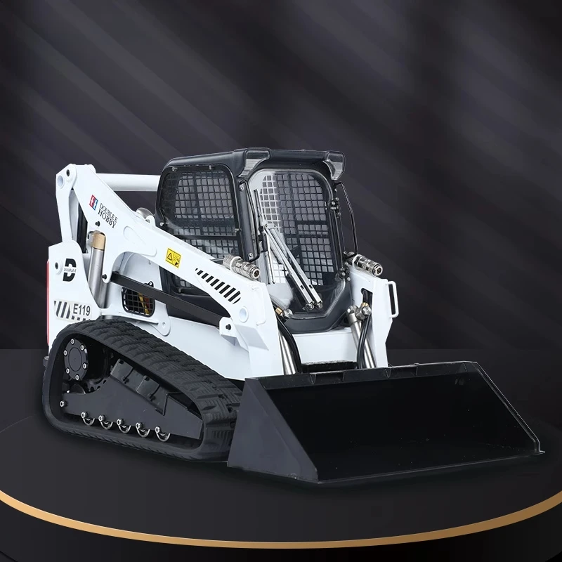 NEW DOUBLE E 1/14 RC Hydraulic Tracked Bobcat Engineering Vehicle Skid Loader E119 For KABOLITE Tamiya RTR Engineering Vehicle