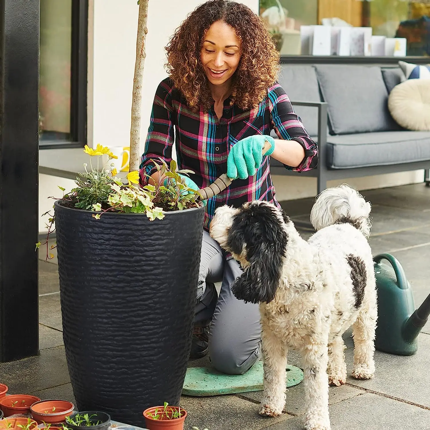 2024 New Arrival Plastic Flower Pot Indoor Outdoor Garden Planter Flower Vase Pots for Home Decoration
