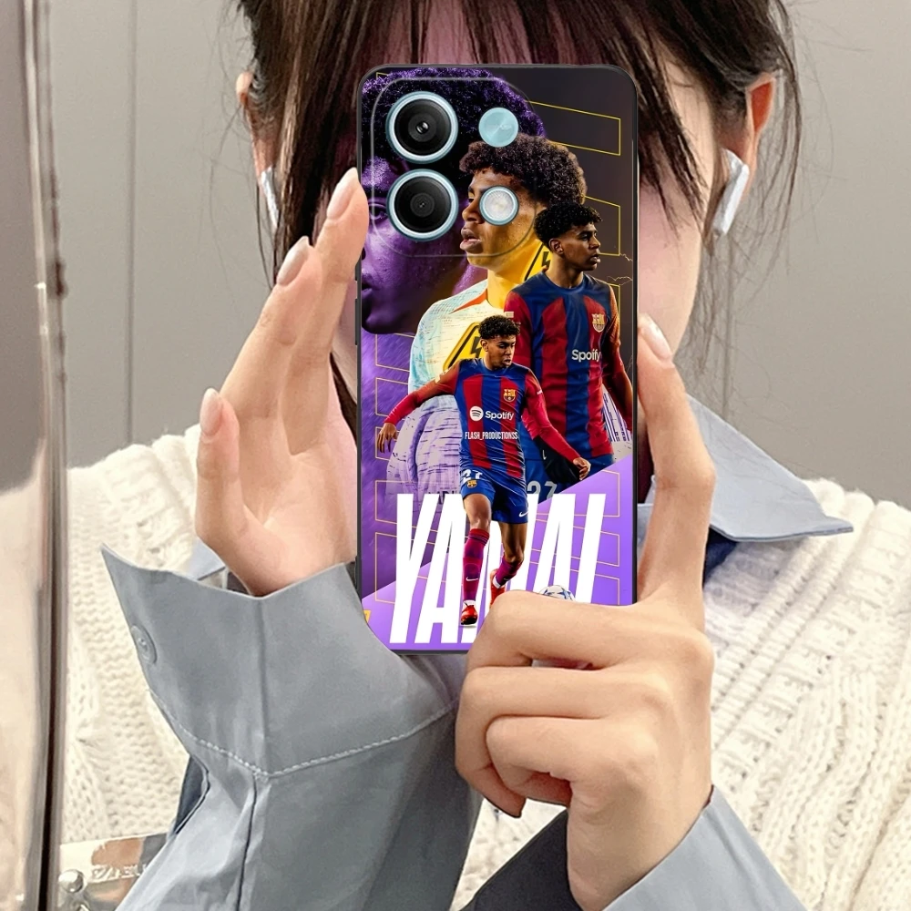 Lamine Yamal Mobile Cell Phone Case for Xiaomi Redmi Note 13 12 11 10 9 8 7 6 S A Pro Lite Plus 5G Black Soft Phone Cover Shell