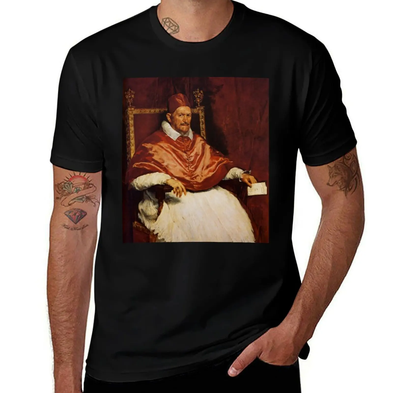 Diego Velazquez Pope Innocent X T-Shirt Fashion Casual Short Sleeve Top T-Shirt