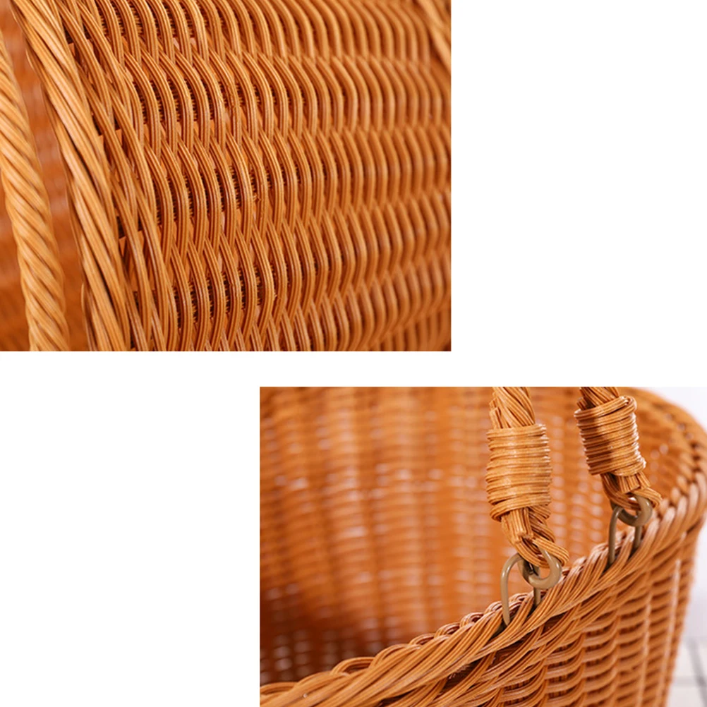 

Woven Shopping Basket Snack Storage Decorative Dining Room Table Hampers Decorations