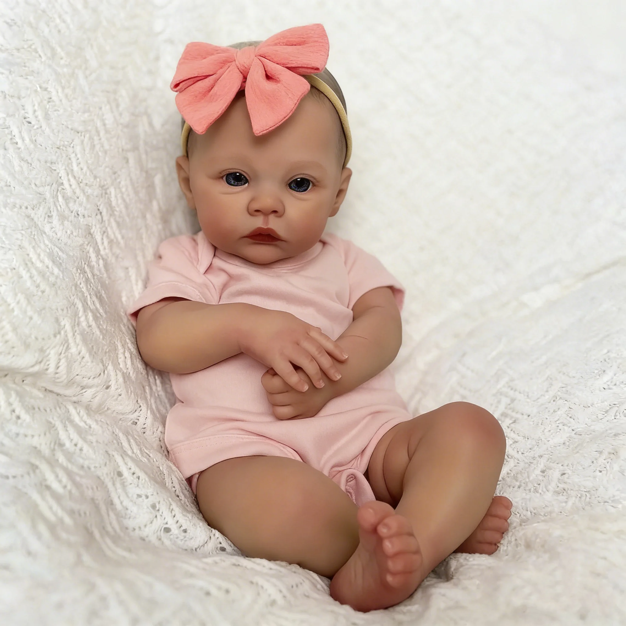 18 Inch Meadow Full Body Full Silicone Vinyl Washable Reborn Baby Doll With Painted Lifelike Hair Bebe Reborn Toys