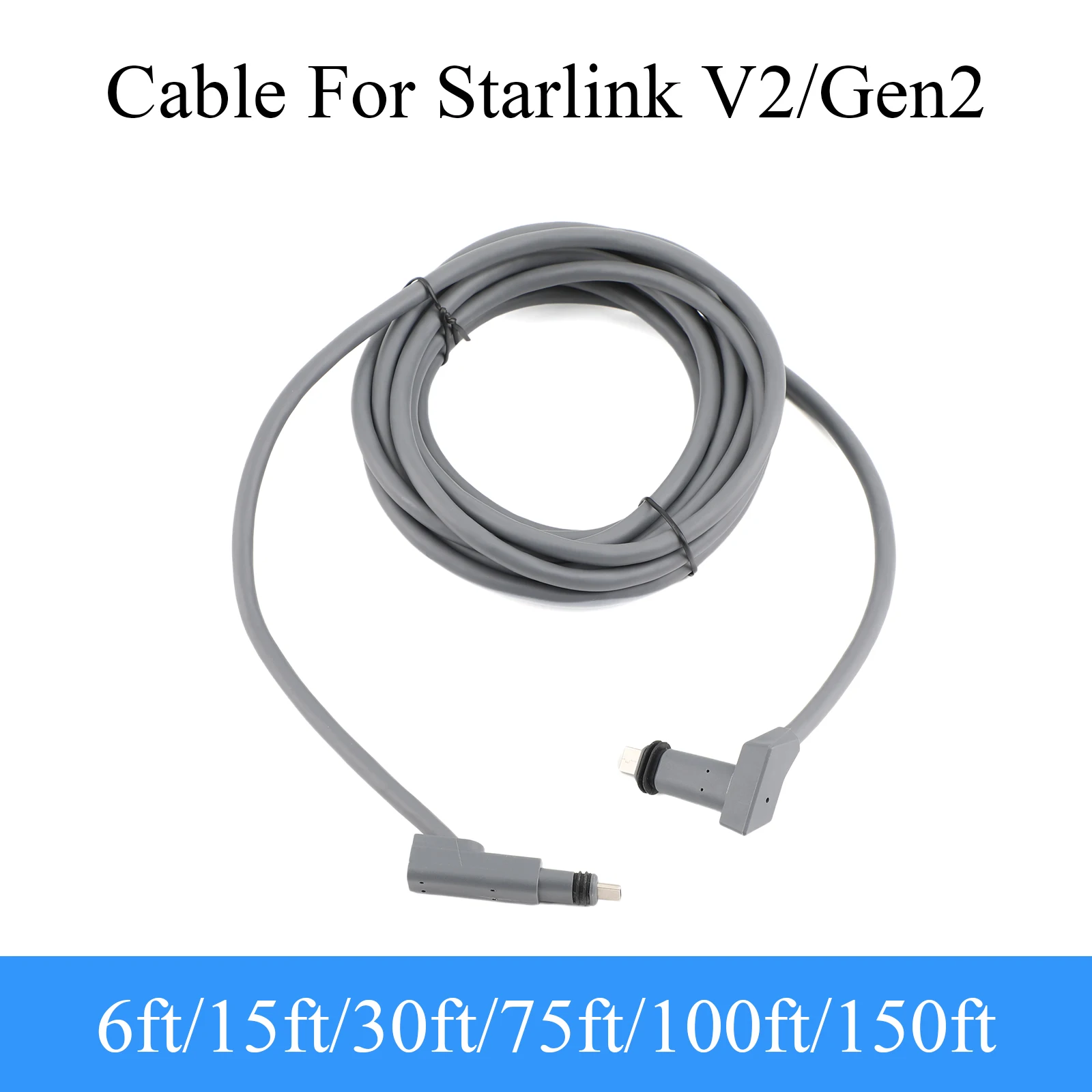 For Starlink V2/Gen2 Compatible Cat5e Ethernet Extension Cable Plug and Play Suitable for Satellite Router Replacement