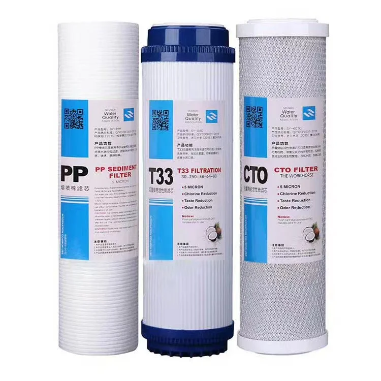 

50PCS Water Treatment Activated Carbon Cartridge Filter 1 5 Micron UDF CTO Filter Cartridge Osmosis Filter with 20 "inch Length