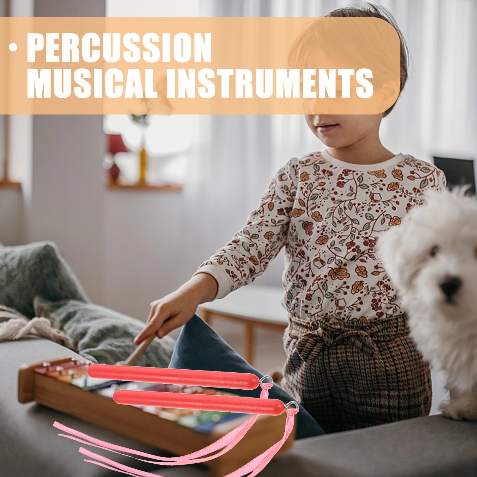 

Colorful Beat Sticks Rounded Edge For Classroom Music Kids Percussion Instrument Rhythm Training Tool Toddler Musical