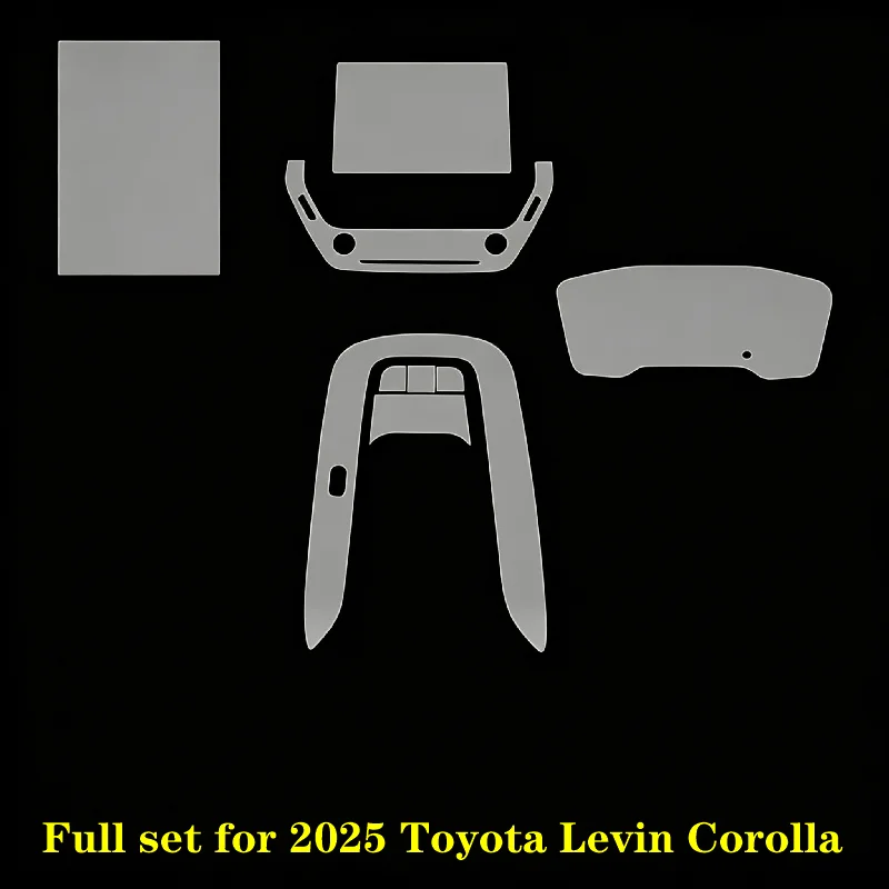 For 25 Models of Toyota Levin Corolla Full Set Screen Center Console Interior Trim Car Modification Transparent Protective Film