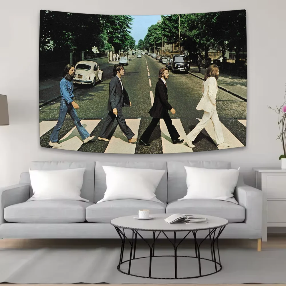 Band T-The B-BeatlesS Classic Cool Tapestry Background Hanging Cloth Bedroom Room Decor Aesthetic Tapestry Wall Party