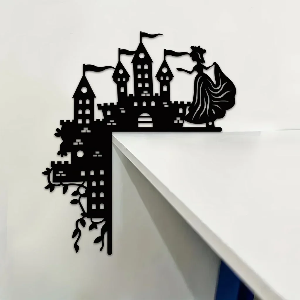 CIFBUY Deco Princess Castle Home Decorative Wall Stickers Door Corner Decorations Door Frame Corner Metal Wall Hanging Decoratio