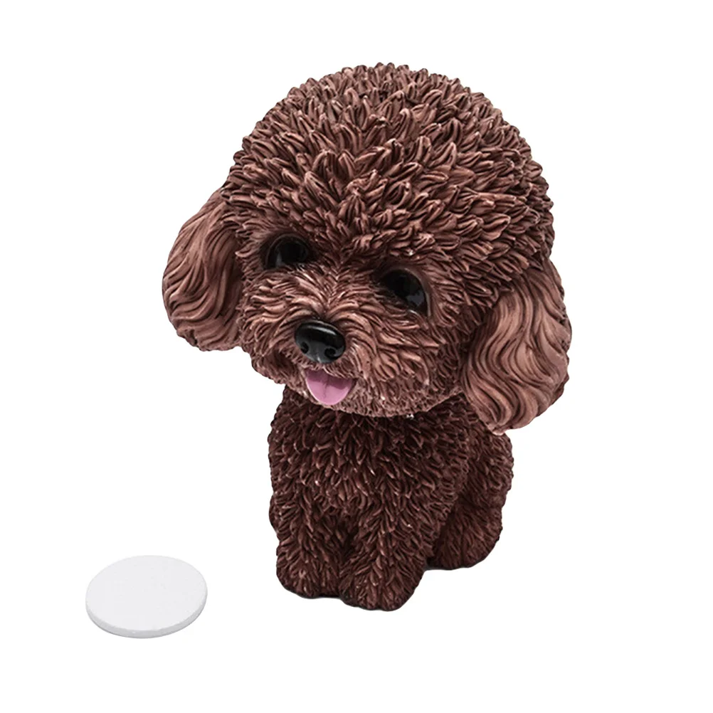 

Shaking Dog Yellow Resin Cartoon Car Ornament Dashboard Decor Home Office Interior Display Vehicle Accessories