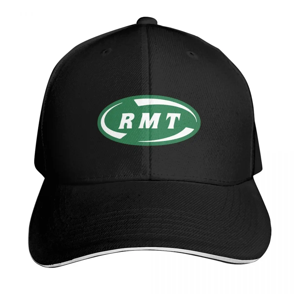 Green RMT Rail Union UK Baseball Cap Strapback Dad Hat Six Panel Structured Crown Sun Protection UPF 50+