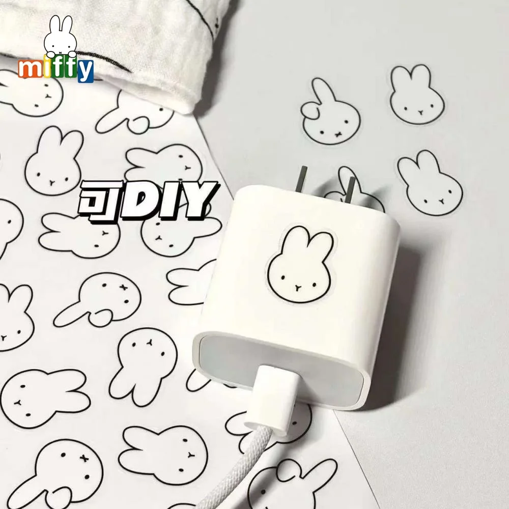

Наклейки на чашку воды Miffy Rabbit, каваи, мультяшные наклейки для украшения компьютера, водонепроницаемые наклейки на чехол для телефона «сделай сам»
