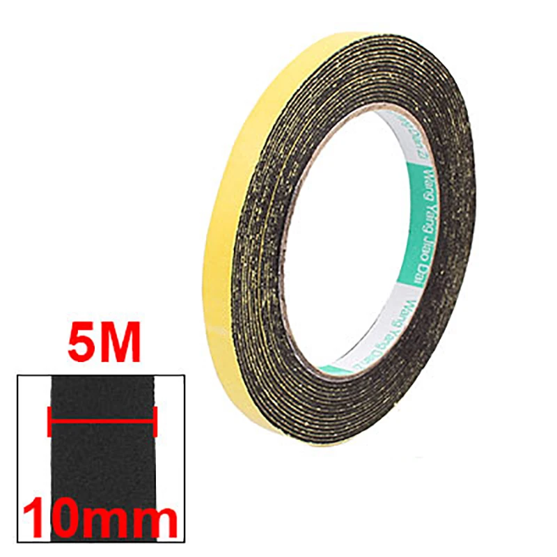 1mm Thick Self Adhesive Single Sided Foam Sponge Seal Strip Tape 10mm 12mm 15mm 25mm Shockproof Anti-collision Window Door Seal