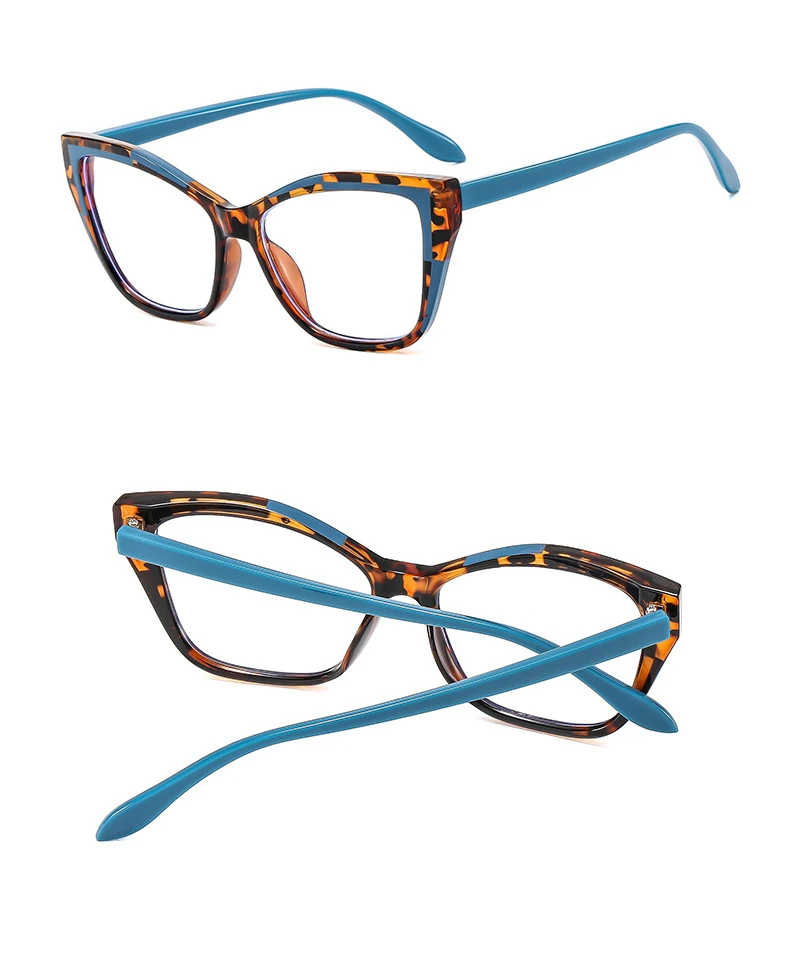 Modische Anti-Blaulicht-Lesebrille für Damen, Katzenaugen-Design, Blaulichtfilter, Gleitsichtbrille – Detail 8