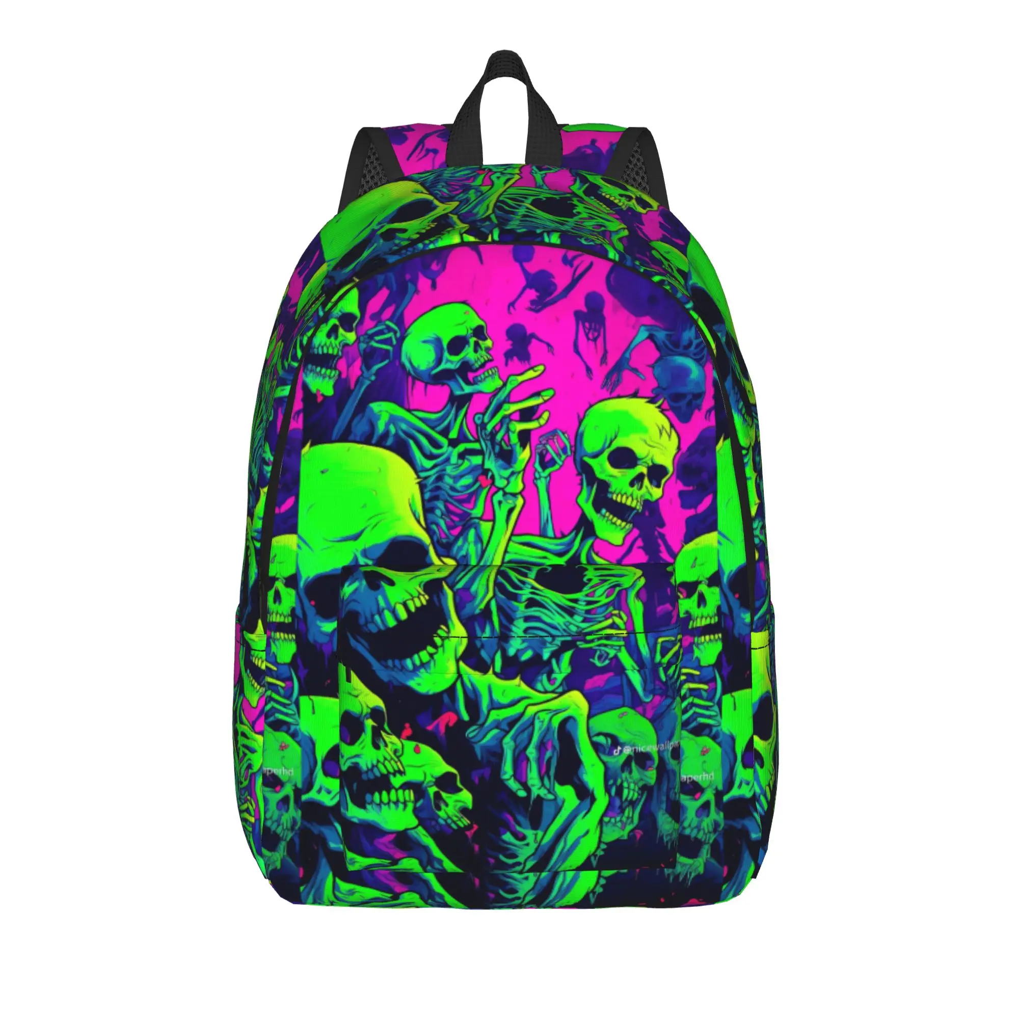 Green Grape Fruit Backpack  Fashion Backpacks Unisex Trekking Breathable School Bags Custom Rucksack