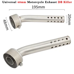 48mm Universal Motorcycle Exhaust Muffler Insert Baffle Pressure Purpose Dual Regulator Core Escape Pipe DB Killer Silence