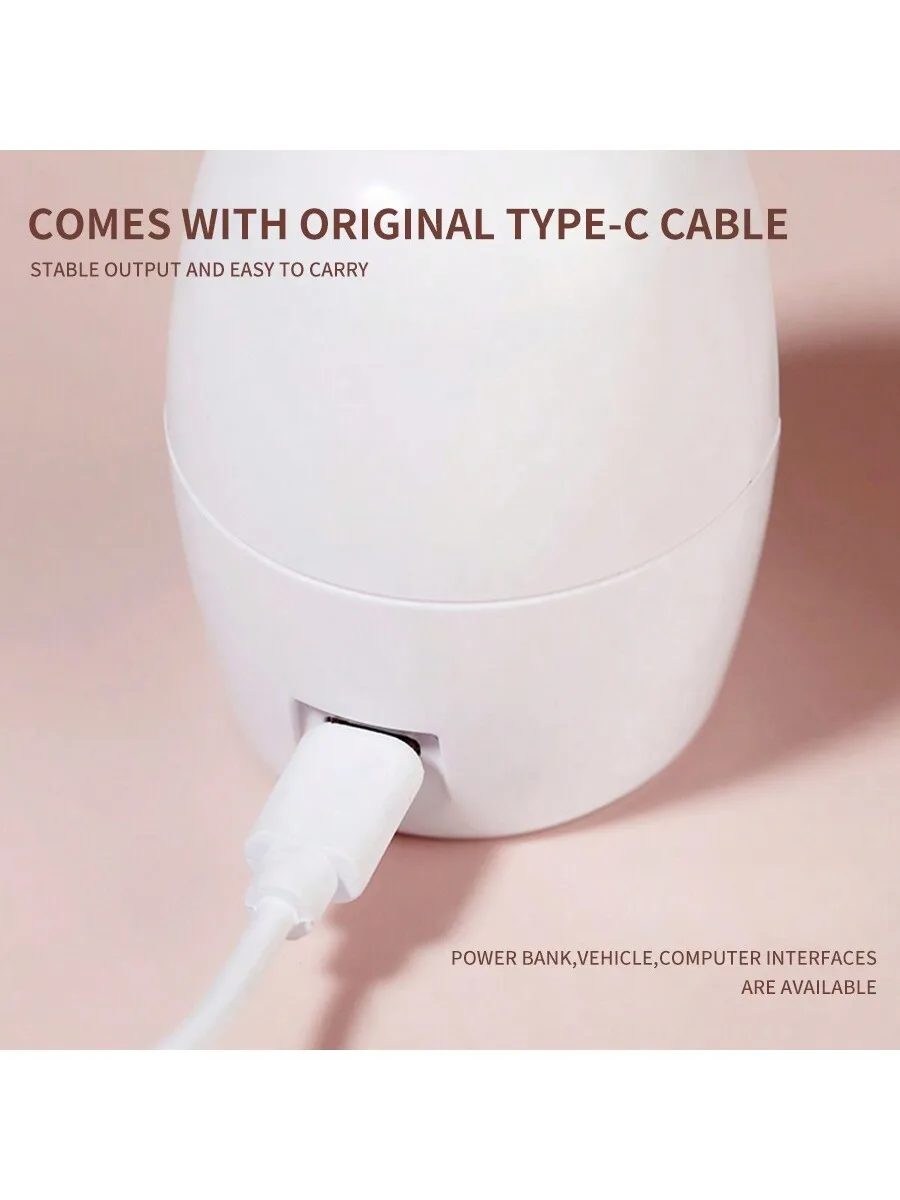 مصباح أظافر أبيض صغير على شكل Q، مجفف أظافر بالأشعة فوق البنفسجية/LED، مجفف أظافر جل سريع الجفاف، لفن الأظافر المنزلي بنفسك