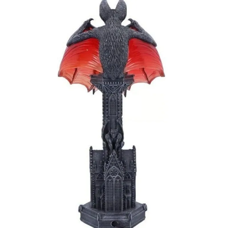 

Gothic bat wings table lamp halloween resin ornament