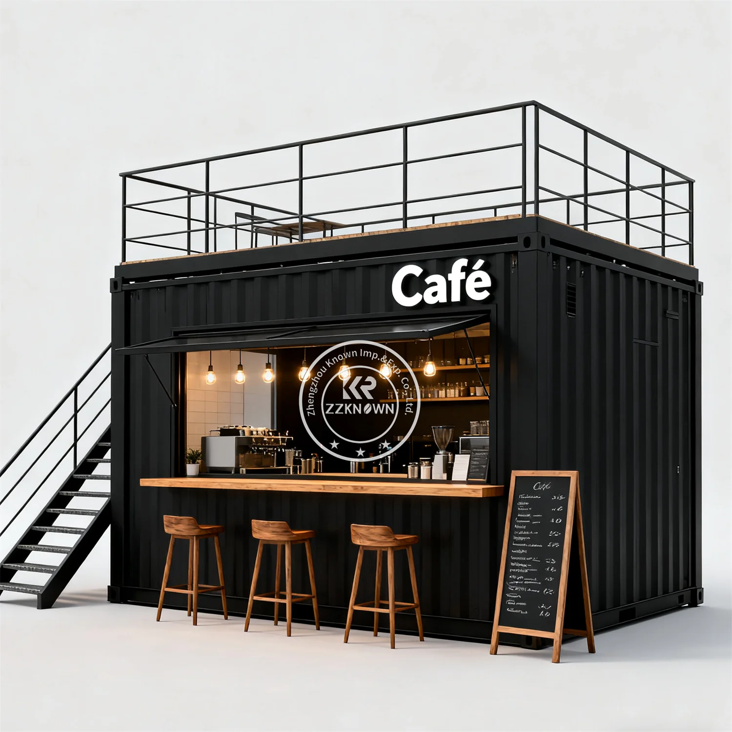 Luxury Mobile Dining Container Cafe Cart Kiosk Prefab Steel Frame House Shipping Commercial Container Restaurant For Sale