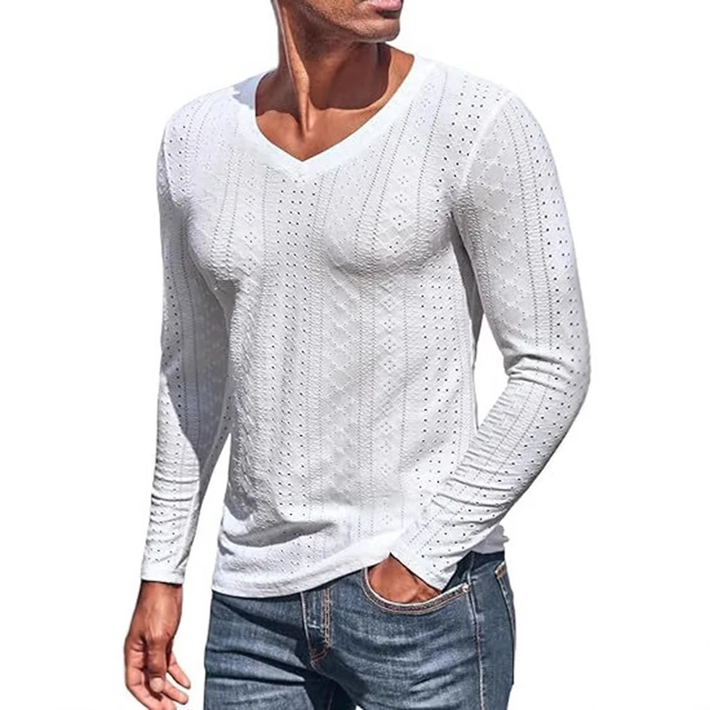 

Mens Mesh Long-Sleeved Drop-Shoulder Perspective T-Shirt Fashion Sexy Nightclub Clothes Fitness Breathable Mesh Bottoming Shirt