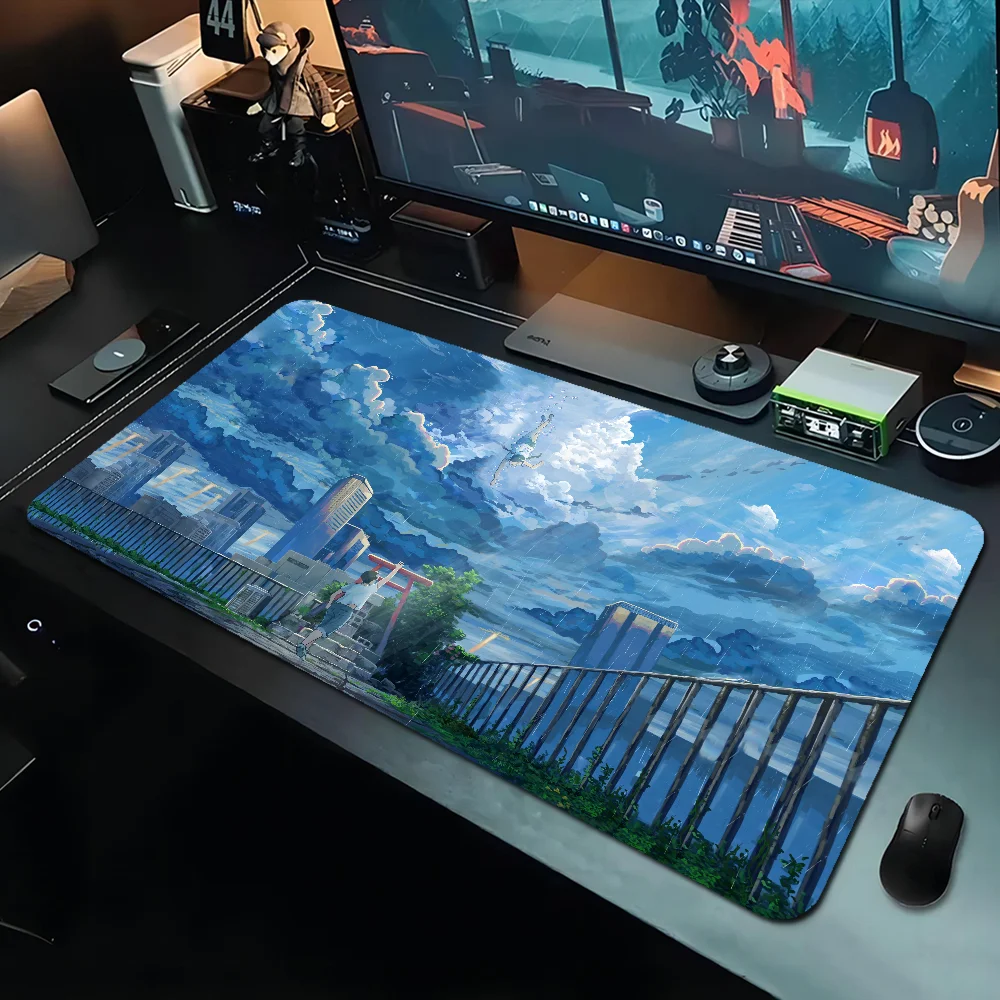 Anime Weathering With You Large XXL Gaming Laptop Computer Desk Mat Mouse Pad Mouse Mat Notbook Mousepad Gamer