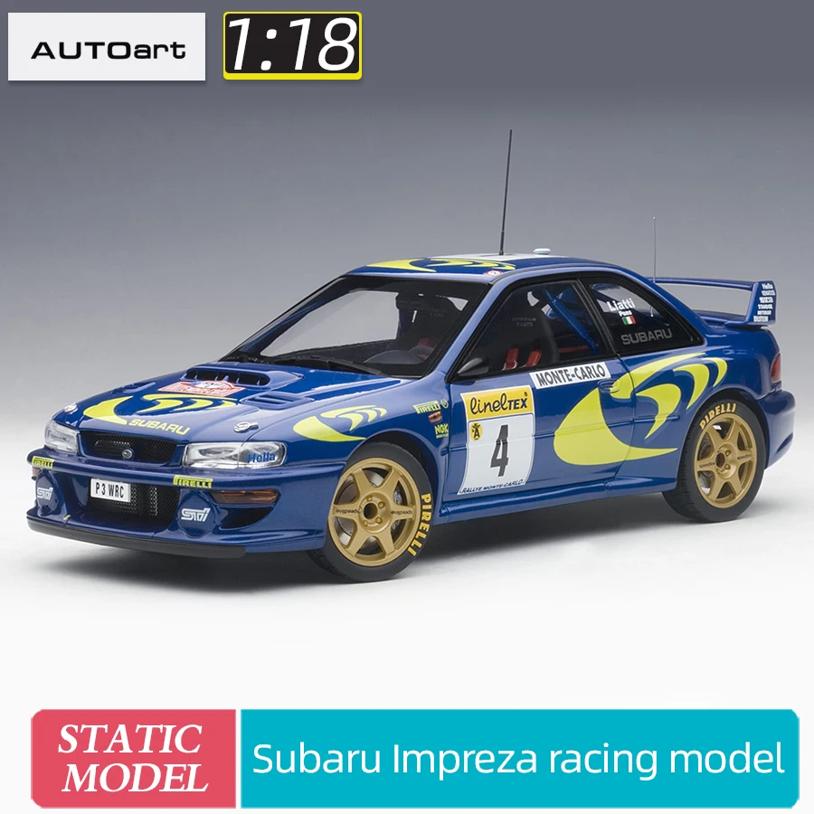 AUTOART 1/18 Subaru Impreza WRC Rally of Monte Carlo 1997 #4  Static display car models collect holiday gifts  AUTOART ID 89791