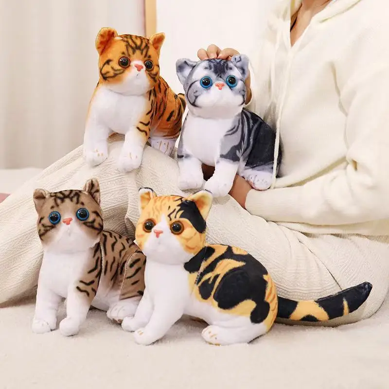 26 cm Neue Simulation Gestreifte Katze Puppe Gefüllte Plüsch Spielzeug Cartoon Anime Nette Kissen Kissen Kissen kinder Geburtstag Geschenk Spaß puppe