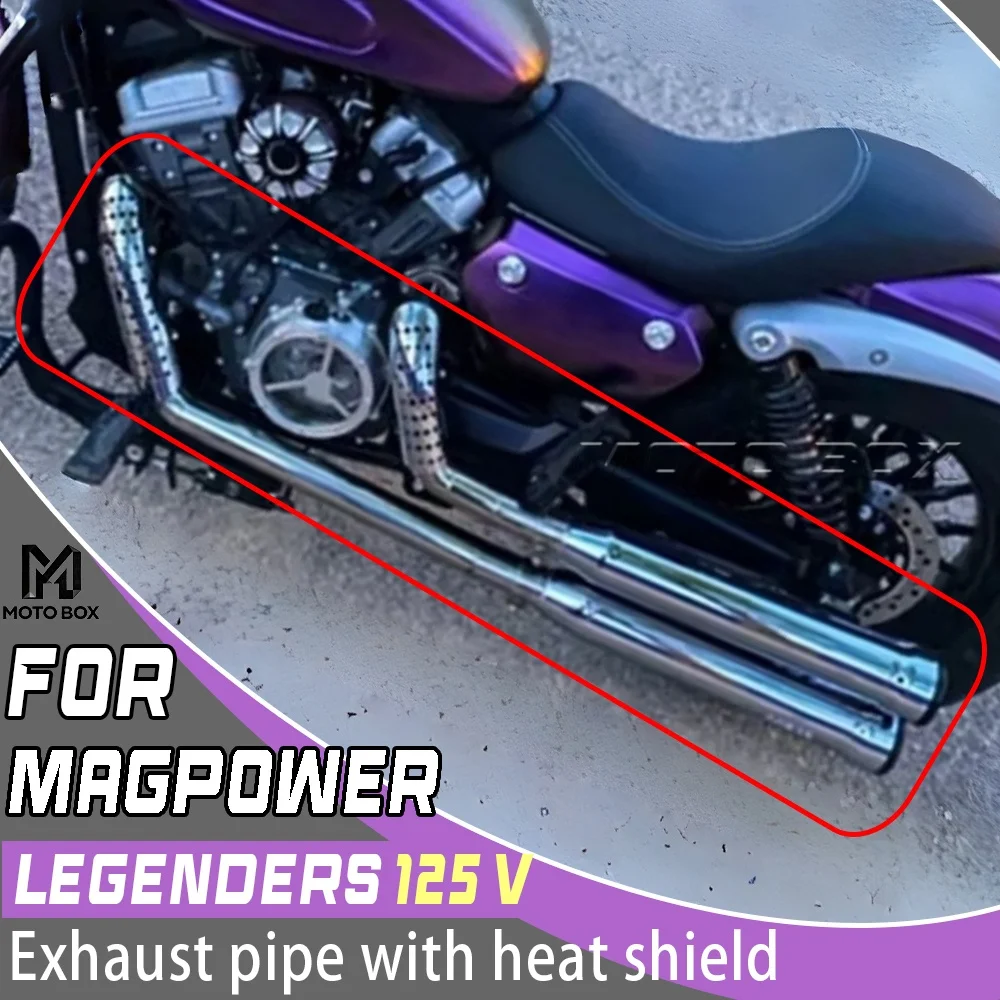 

Модифицированная выхлопная труба с теплозащитным экраном для MAGPOWER LEGENDERS 125 V и V 125 LEGENDERS.