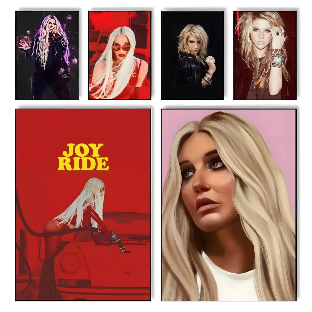 Glam K-Kesha Rose SebertS Poster, selbstklebend, stilvoller Kunstdruck, Poster für die Wand, Heimdekoration