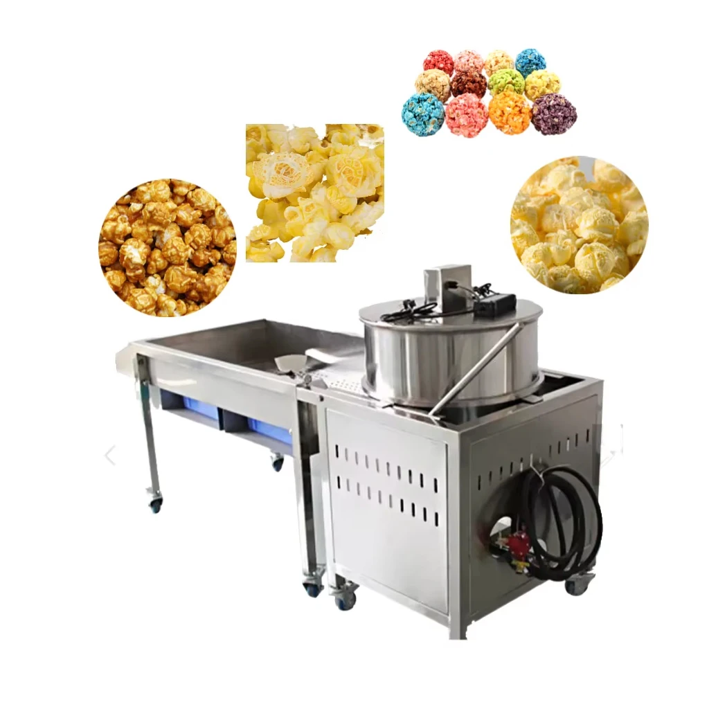 Commercial Fully Auto Popcorn Machine Popcorn Machine Heating Manual Electric Stirring Industrial Popcorn Small Production Line