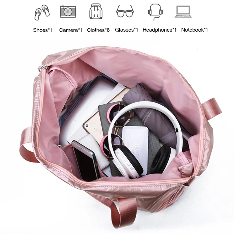 Travel Duffle Bags PINK Gym Bag Dry Wet Separation Yoga Bag Multifunction Handbags Big Capacity Shoulder Bag Fitness bag