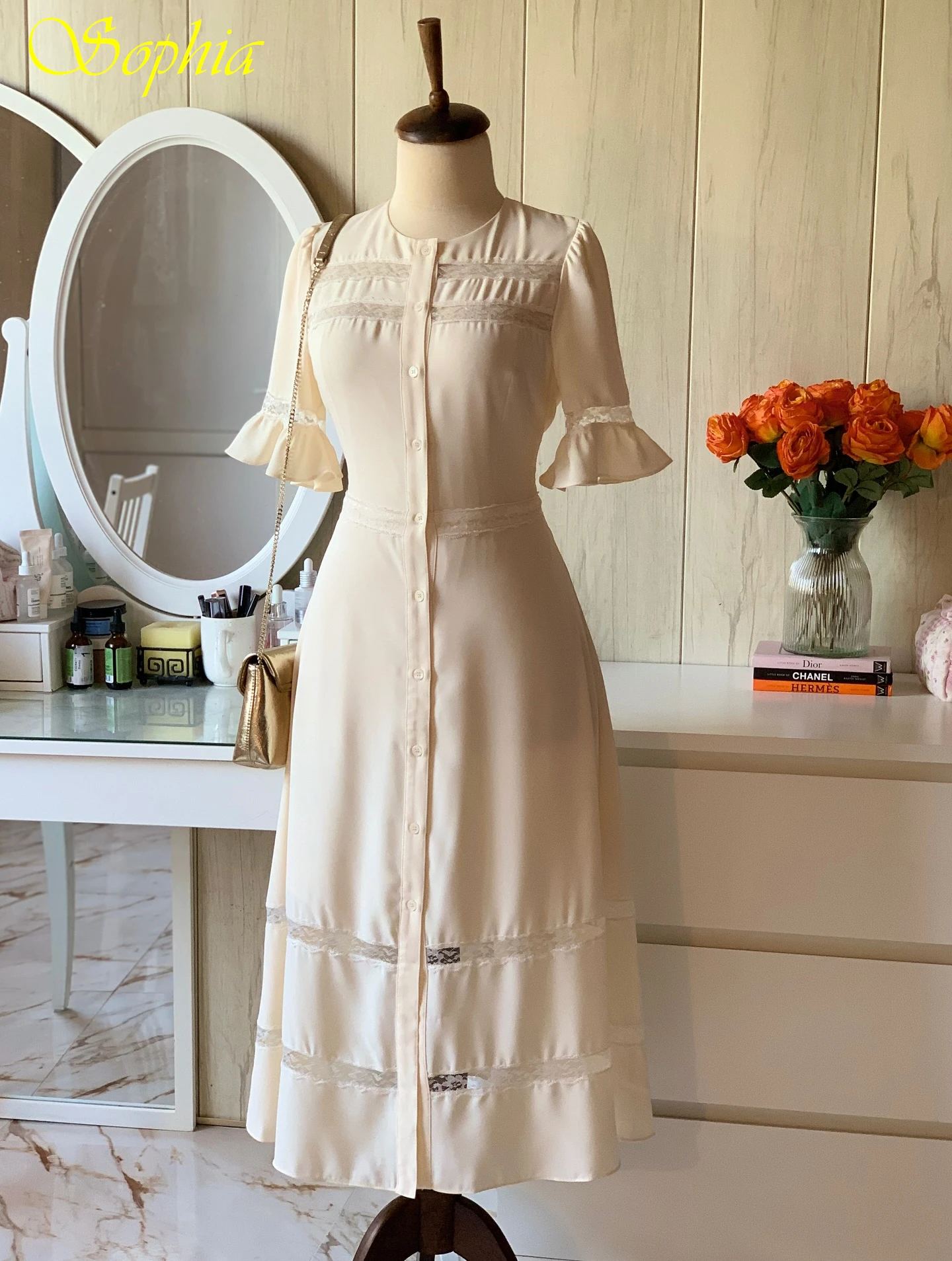

Customized Elegant Formal A-Line Crew Neck Evening Dress Fashion Bespoke Occasion Gowns Delicate High Quality Party Dress