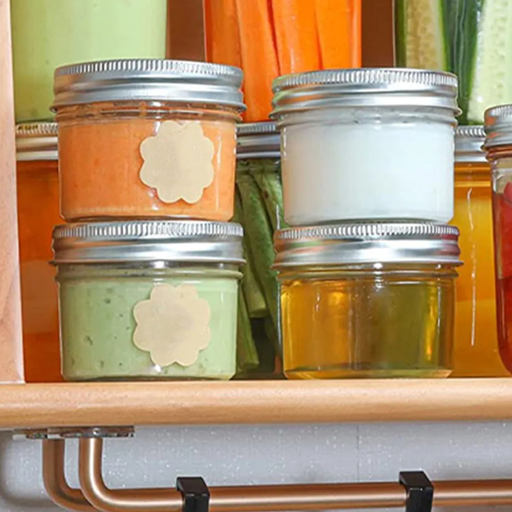 

20 шт. прозрачных пластиковых банок с серебристыми алюминиевыми крышками, герметичные мини-контейнеры для хранения для кухни и дома, для джема, меда