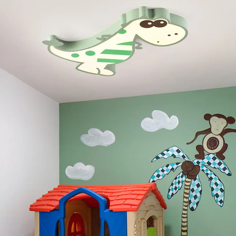 Imagem -03 - Levou Luz de Teto com Design Dinossauro para Quarto de Crianças Moderno Acolhedor e Romântico para o Quarto para Menino e Menina