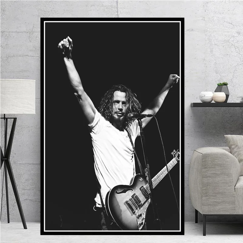 Hot Chris Cornell Classic Rock Music Band Star Oil Painting Art Poster Prints Canvas Wall Pictures For Living Room Decor