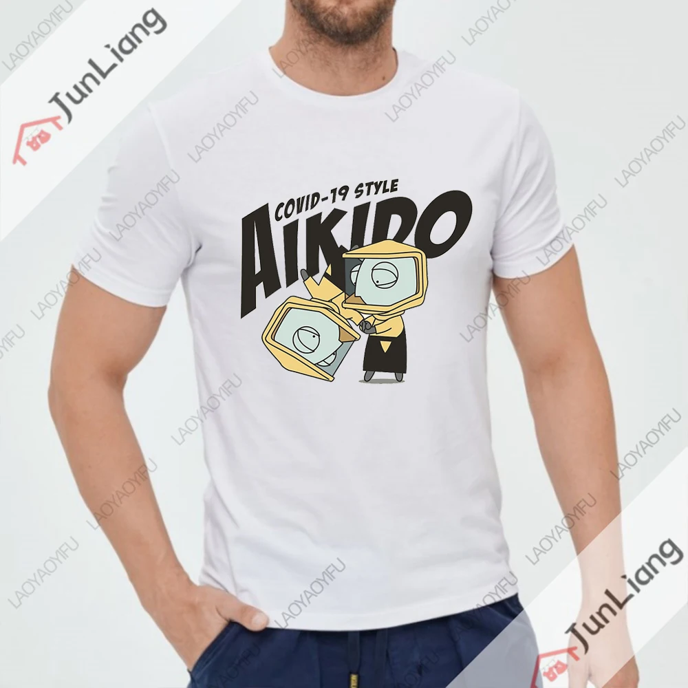 Ropa para hombre, camisetas clásicas para hombre, ropa de arte marcial de Japón, ropa de calle Aikido, camiseta de gran tamaño, regalos divertidos Y2k