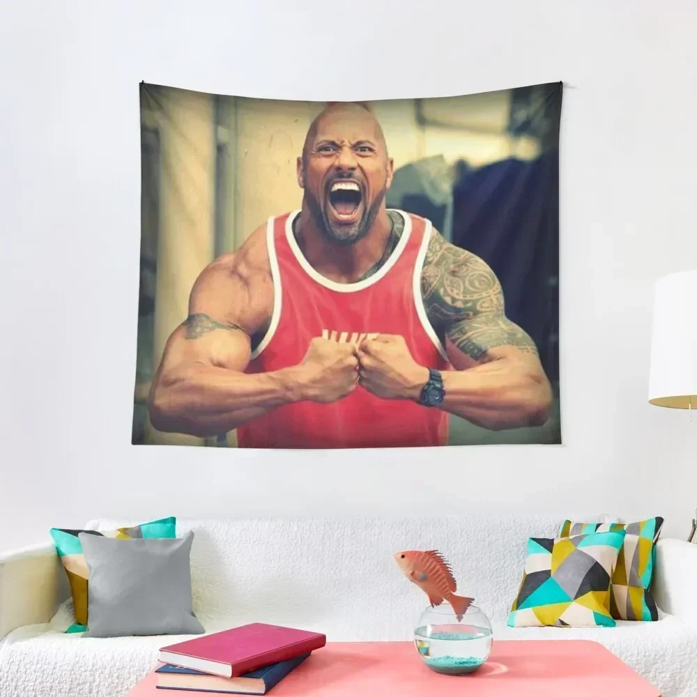 

dwayne johnson Tapestry Aesthetic Room Decor Korean Custom Tapestry