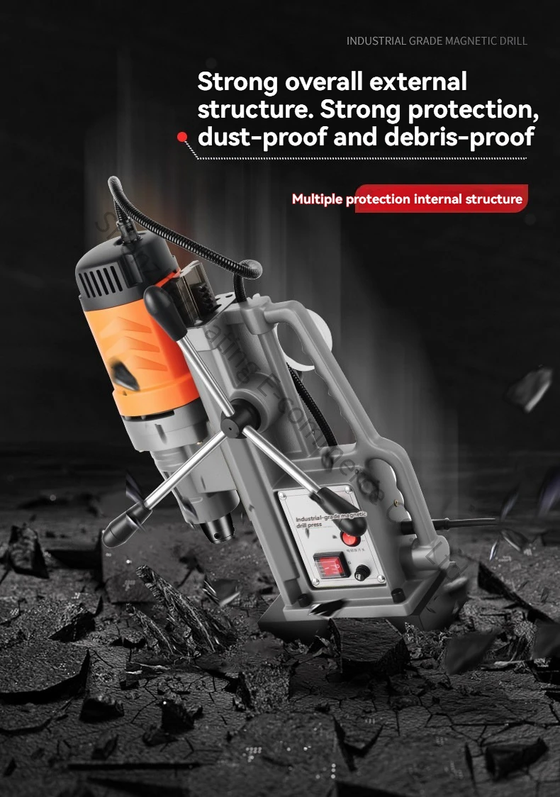 MND13RE Magnetic Drill Electromagnetic Drill Magnetic Seat Drill, Tapping Speed Control, High-power Hollow Iron Suction Drill