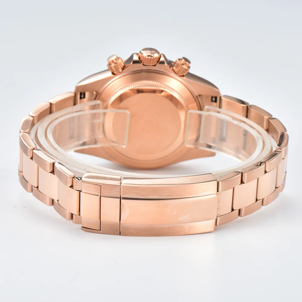 Orologi con movimento VK63 orologi da uomo di lusso orologi in oro rosa orologi impermeabili in vetro zaffiro orologi di fascia alta da 39 mm