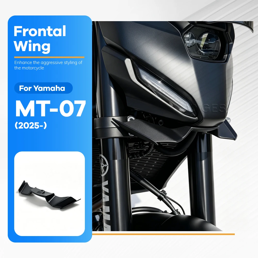 Front Spoiler Frontal Wing For Yamaha MT07 MT-07 2025- Lower Spoiler Front Lip Wind Wing Fairing Winglets Wing Deflector