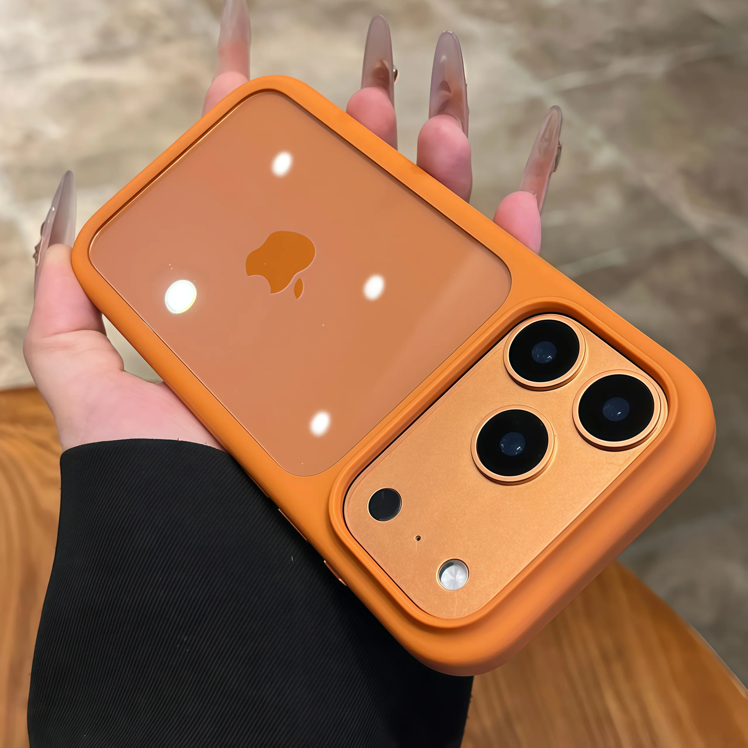 Luxuriöse, fortschrittliche Silikon-Schutzhülle mit weichen Kanten und transparentem Design für iPhone 18 17 Pro 17 Pro Max, stoßfeste Handyhülle mit harter Rückseite.