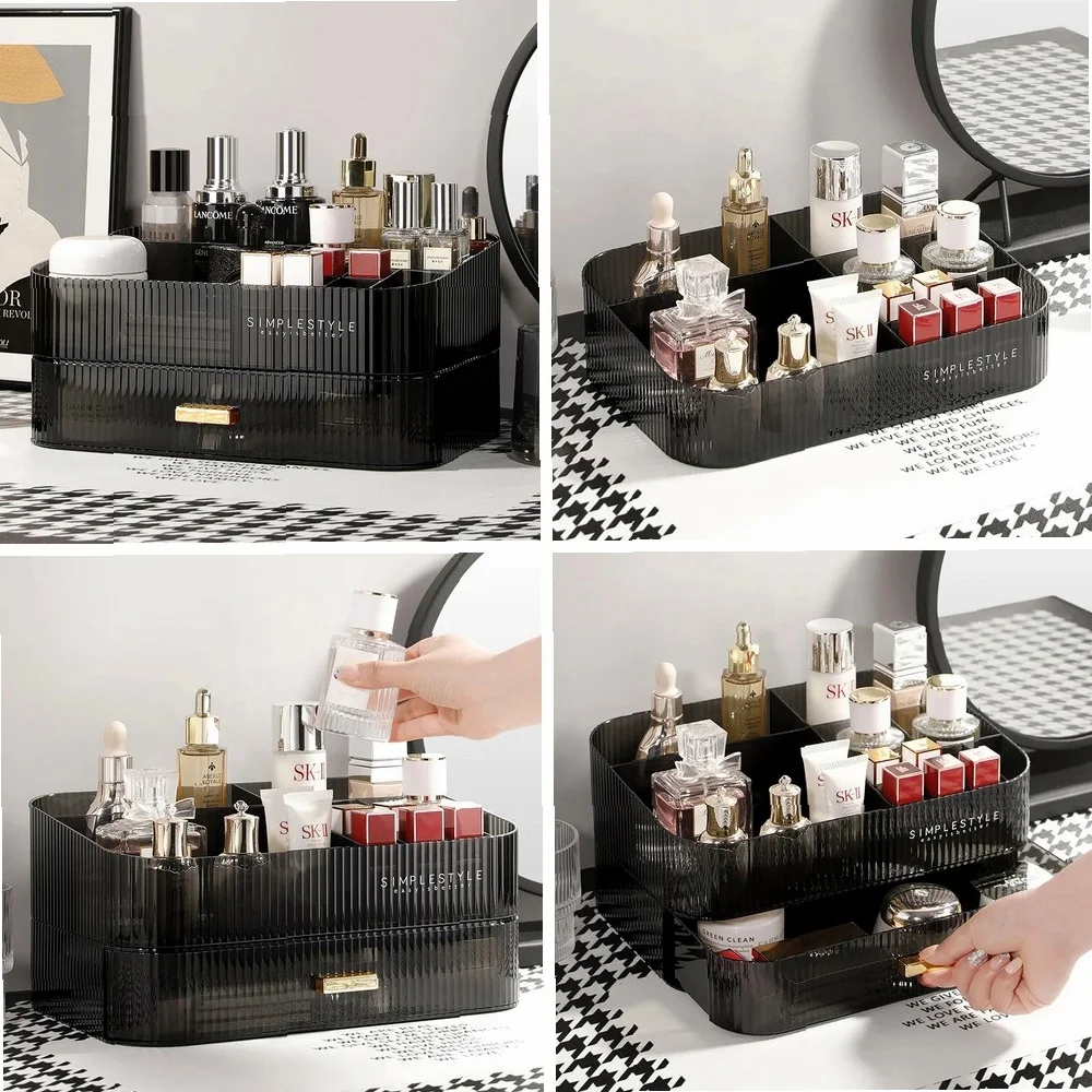 

Waterproof Makeup Organizer Case, INS Storage Box for Cosmetics & Jewelry, Durable Beauty Skin Care Drawer for Home