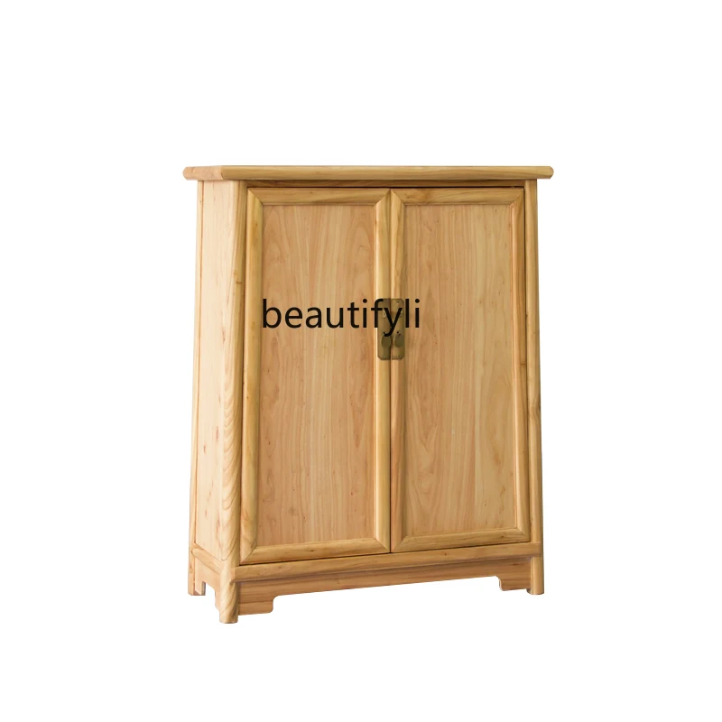 

Chinese Style Entrance Cabinet New Chinese Style Shoe Cabinet Locker Solid Wood Sideboard Simple Living Room Tea Cabinet