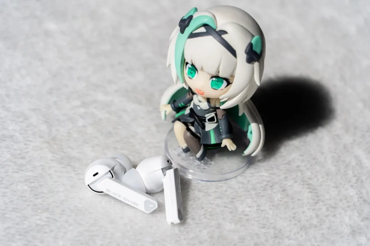 سماعات أذن Black Shark Joybuds Pro اللاسلكية بتقنية البلوتوث، إصدار ANC باللون الأبيض، سماعات أذن TWS الذكية ذات تأخير منخفض