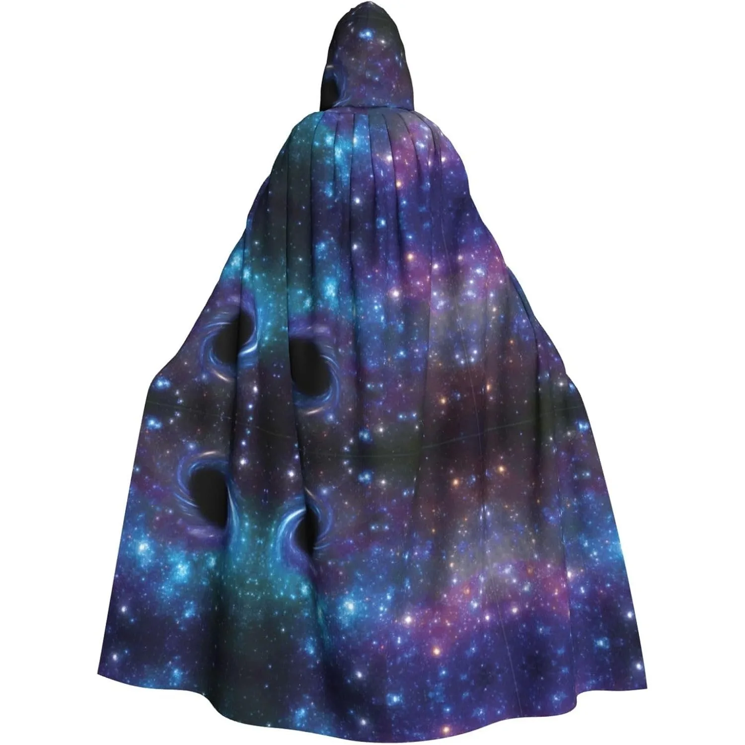 

Galaxy print Adult Hooded Cape Carnival Festival Cape Cosplay Robe Costume party Gothic Carnival
