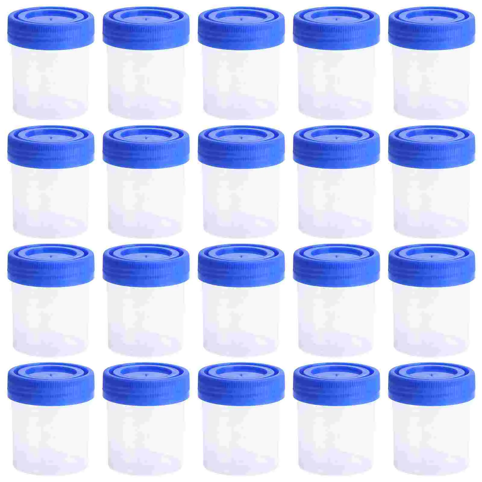 50 Pcs/1 Pack 40ml Plastic Specimen Sampling Cup Practical Urine Sealed Container with Spiral Cover for Laboratory Use (Random C