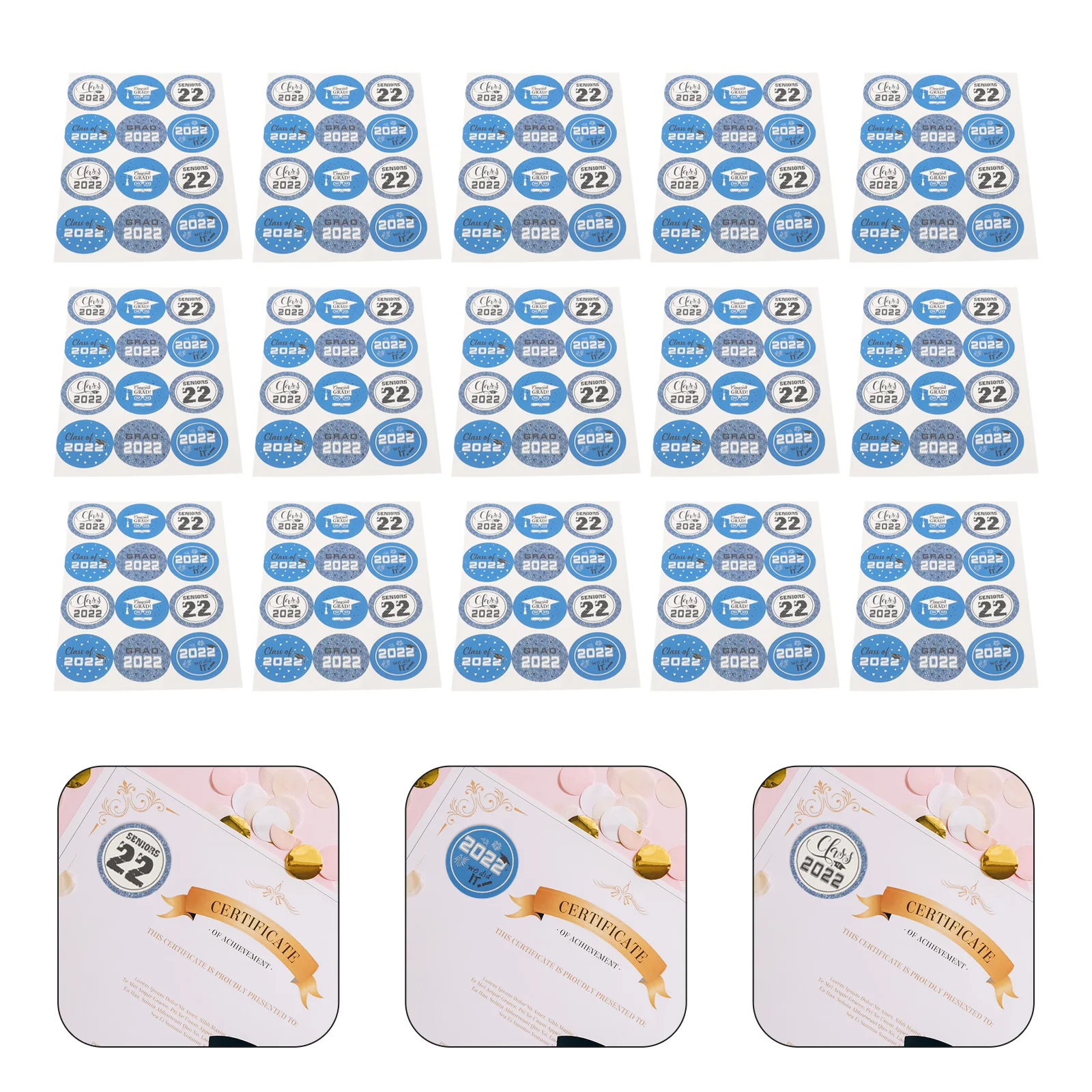 

15 Sheets Sticker Gift Bag Sealing Stickers Graduation Label Labels